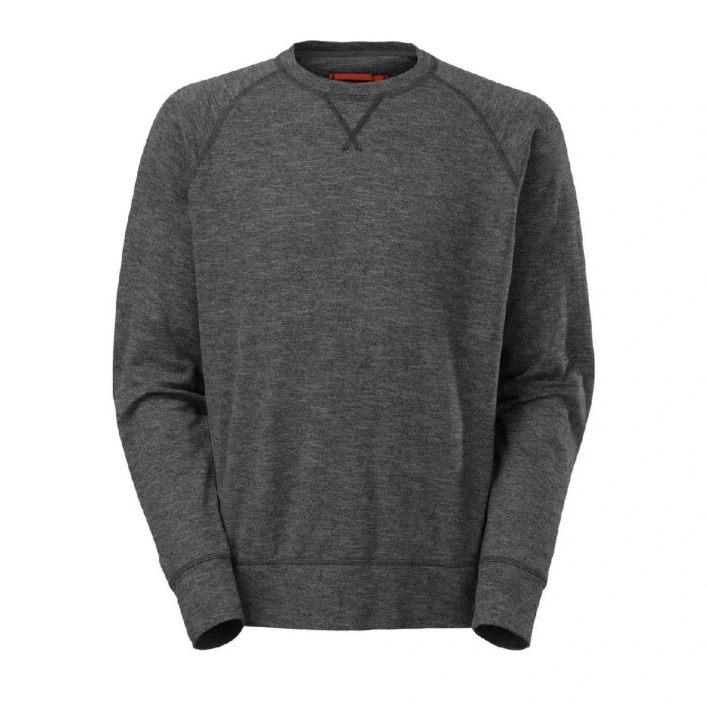 The North Face Copperwood Crewneck Raglan Long Sleeve Gray Men's Small Logo